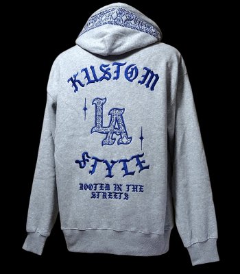 kustomstyle åȥץ륪Сѡ 10.0oz ΢ (KSP2424ASH) LA BANDANA pullover hoodie 顼å奰졼