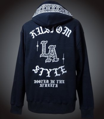 kustomstyle åȥץ륪Сѡ 10.0oz ΢ (KSP2424BK) LA BANDANA pullover hoodie 顼֥å