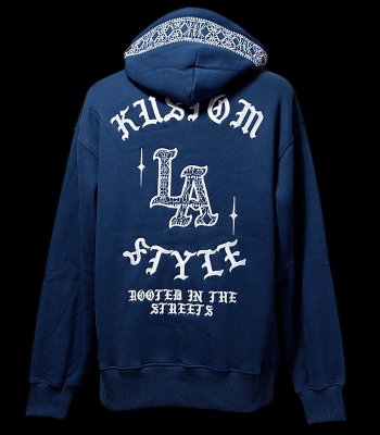 kustomstyle åȥץ륪Сѡ 10.0oz ΢ (KSP2424DNY) LA BANDANA pullover hoodie 顼ͥӡ