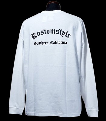 kustomstyle ॹ 󥰥꡼T (KSTL2429WH) oldenglish outline long sleve T-shirts 顼ۥ磻