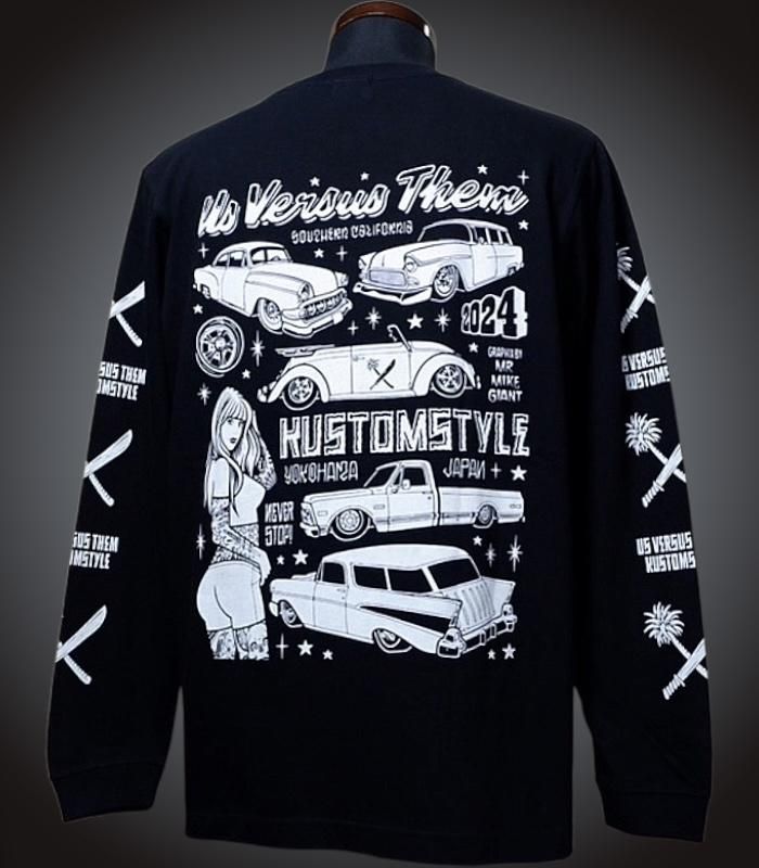 kustomstyle × us versus them ロングスリーブTシャツ