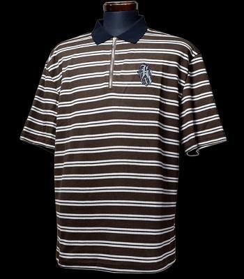 kustomstyle ॹ åץå ݥ (KSSS2432BR karma border half zip shirts 顼֥饦