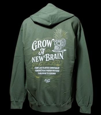 kustomstyle åץå åȥѡ 8.4oz ΢ (KSP2519GR) grow a new brain- zip up hoodie 顼꡼