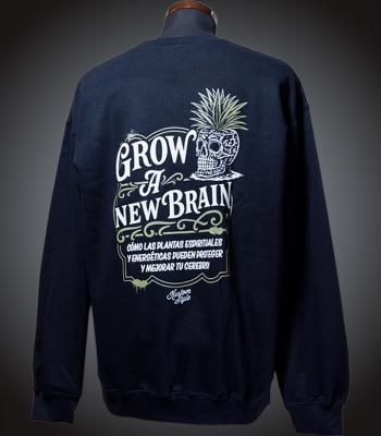 kustomstyle 롼ͥå åȥȥ졼ʡ 8.4oz΢ (SSW2519BK) grow a new brain crew sweat 顼֥å