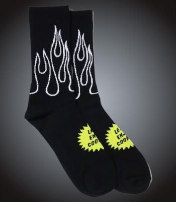Cookman åޥ å (Rib Crew Socks Flame Black Black) 顼֥åߥ֥å