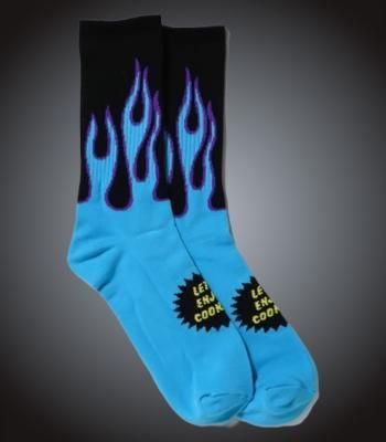 Cookman åޥ å (Rib Crew Socks Flame Black Blue) 顼֥åߥ֥롼