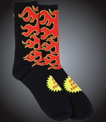 Cookman åޥ å (Rib Crew Socks Afterburner Black Red) 顼֥åߥå