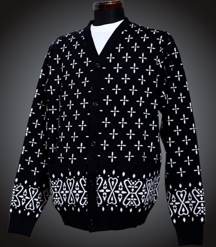 Cookman クックマン カーディガン (Knitted Cardigan Bandana Cross