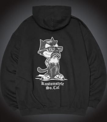 kustomstyle å ץ륪Сѡ 8.4oz ΢ (KSP2502BK) the cat pullover hoodie  顼֥å