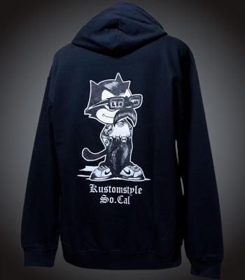 kustomstyle å ץ륪Сѡ 8.4oz ΢ (KSP2502BK) the cat pullover hoodie  顼֥å
