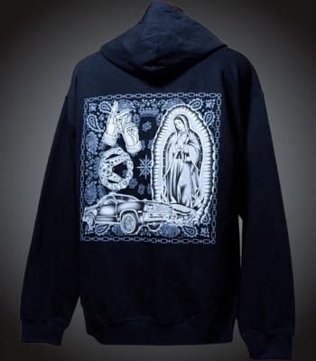 kustomstyle å ץ륪Сѡ 8.4oz ΢ (KSP2501BK) conquista pullover hoodie  顼֥å