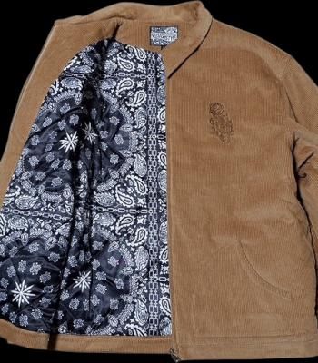 kustomstyle コーデュロイ ジャケット (KSHWJ2521CA) K/S rose bandana corduroy jacket カラー:キャメル