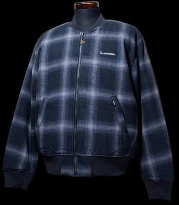 BLUCO ブルコ ボンバージャケット (OMBRE CHECK BOMBER JACKET) カラー:ブラック