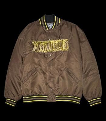 kustomstyle ナイロン スタジアムジャケット (KSHWJ2520BR) chavo logo nylon stadium jacket カラー:ブラウン