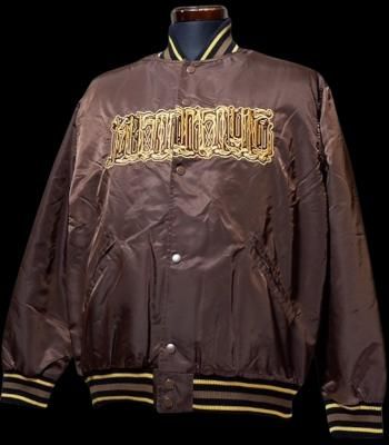 kustomstyle ナイロン スタジアムジャケット (KSHWJ2520BR) chavo logo nylon stadium jacket カラー:ブラウン