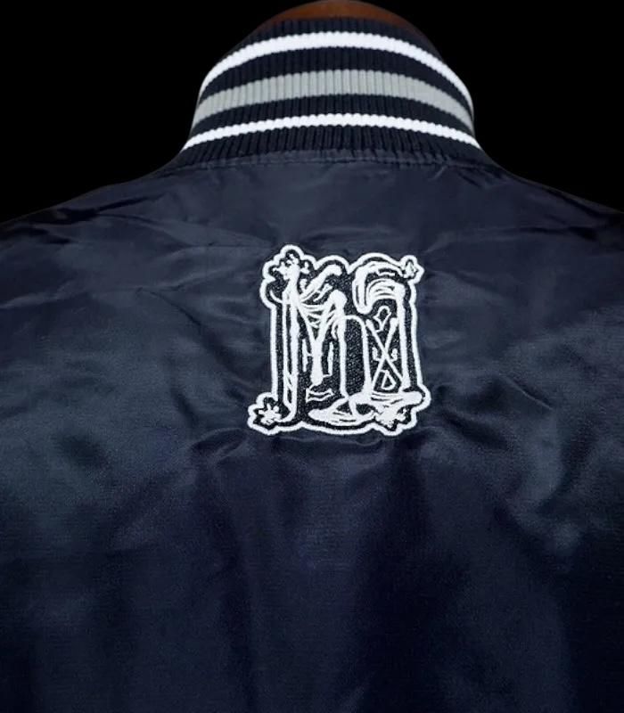 オールドイングリッシュロゴスタジアム ジャケット　パンツ　セットアップ　L kustomstyle ナイロン スタジアムジャケット (KSHWJ2520BL) chavo logo