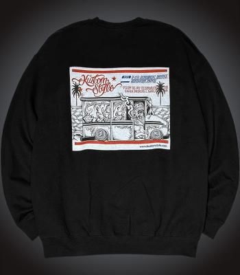 kustomstyle 롼ͥå åȥȥ졼ʡ 8.4oz΢ (KSSW2516BK) KSPS crew sweat shirts 顼֥å