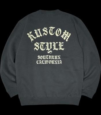 kustomstyle 롼ͥå åȥȥ졼ʡ 10oz΢ (KSSW2411SUMI) shades logo crewneck sweat 顼