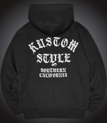 kustomstyle åץå åȥѡ 10oz ΢ (KSP2411BK) shades logo zip up hoodie 顼֥å