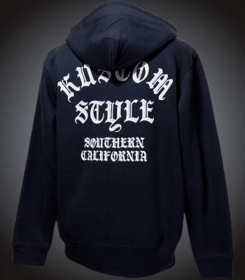 kustomstyle åץå åȥѡ 10oz ΢ (KSP2411BK) shades logo zip up hoodie 顼֥å