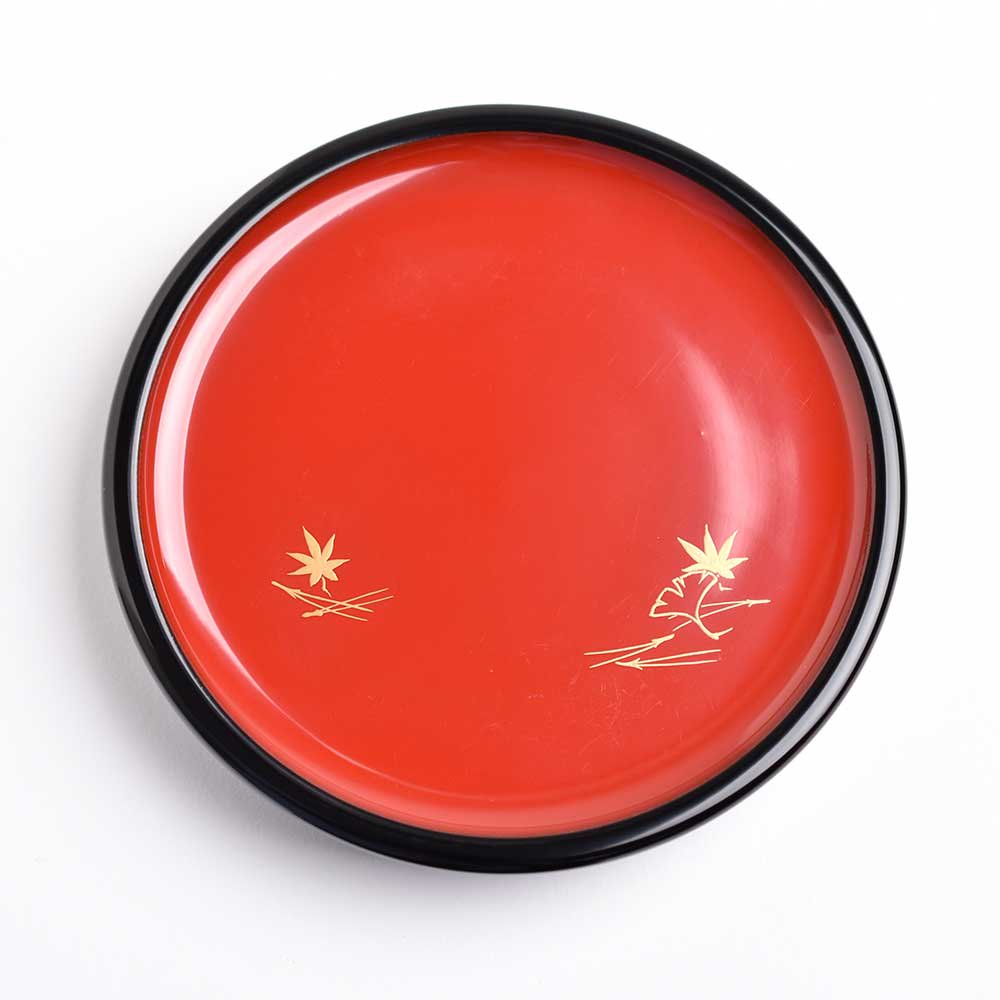 蒔絵 塗豆皿（ 紅葉 ） - うるしアートはりや通販｜針谷蒔絵