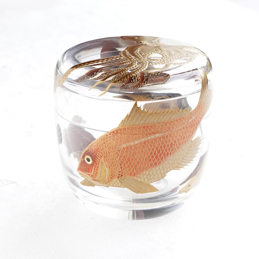 魚群蒔絵 中棗 - うるしアートはりや通販｜針谷蒔絵