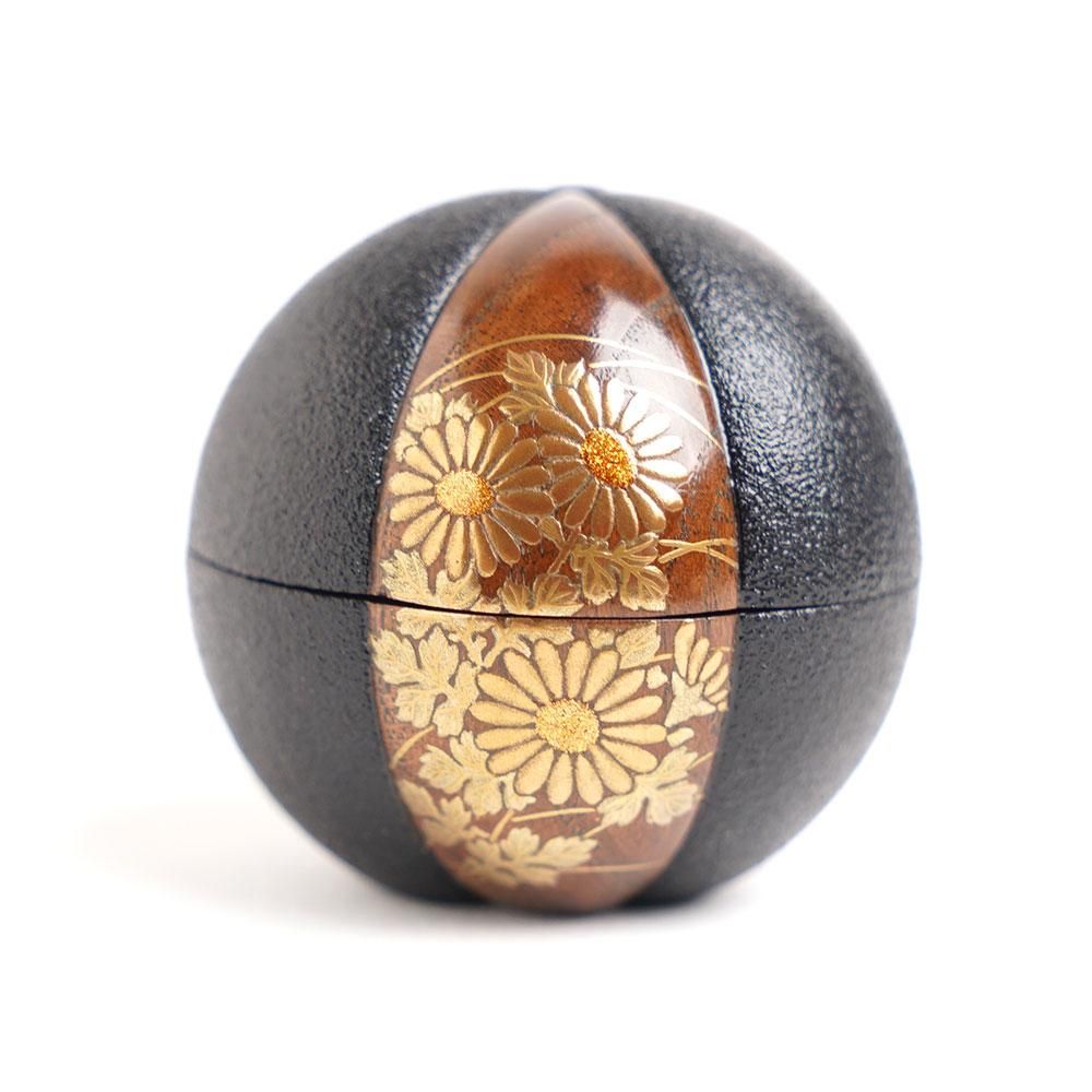 四季蒔絵 鞠型香合 - うるしアートはりや通販｜針谷蒔絵