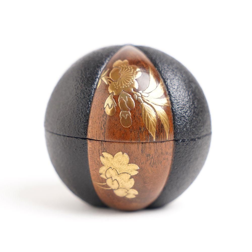 蒔絵　香合 四季蒔絵 鞠型香合 - うるしアートはりや通販｜針谷蒔絵