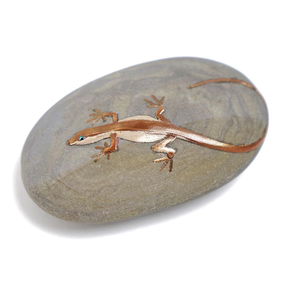 カナヘビ蒔絵 石ペーパーウェイト - うるしアートはりや通販｜針谷蒔絵