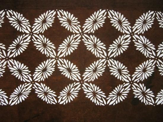 伊勢型紙（27）花の七宝繋ぎ - ANTIQUE belle WEB SHOP