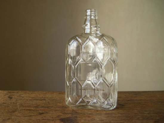 ガラス瓶 六角形エンボス - ANTIQUE belle WEB SHOP