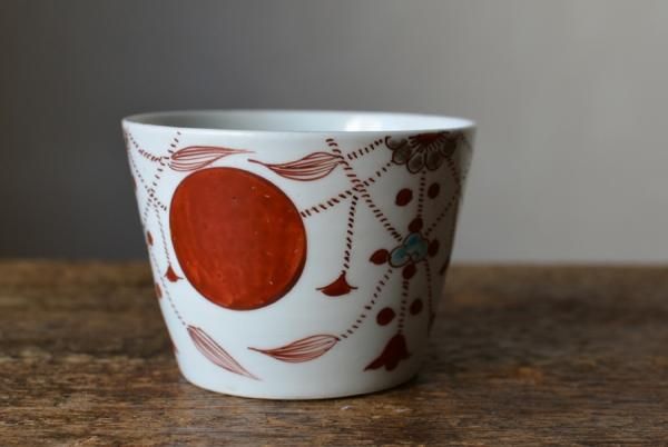 伊万里 赤絵蕎麦猪口 赤丸【A】 - ANTIQUE belle WEB SHOP