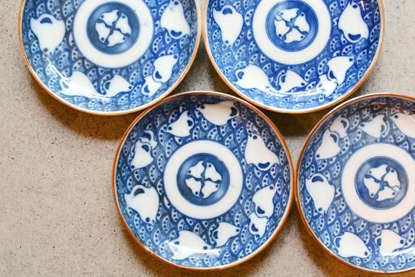印判中皿 波千鳥 - ANTIQUE belle WEB SHOP