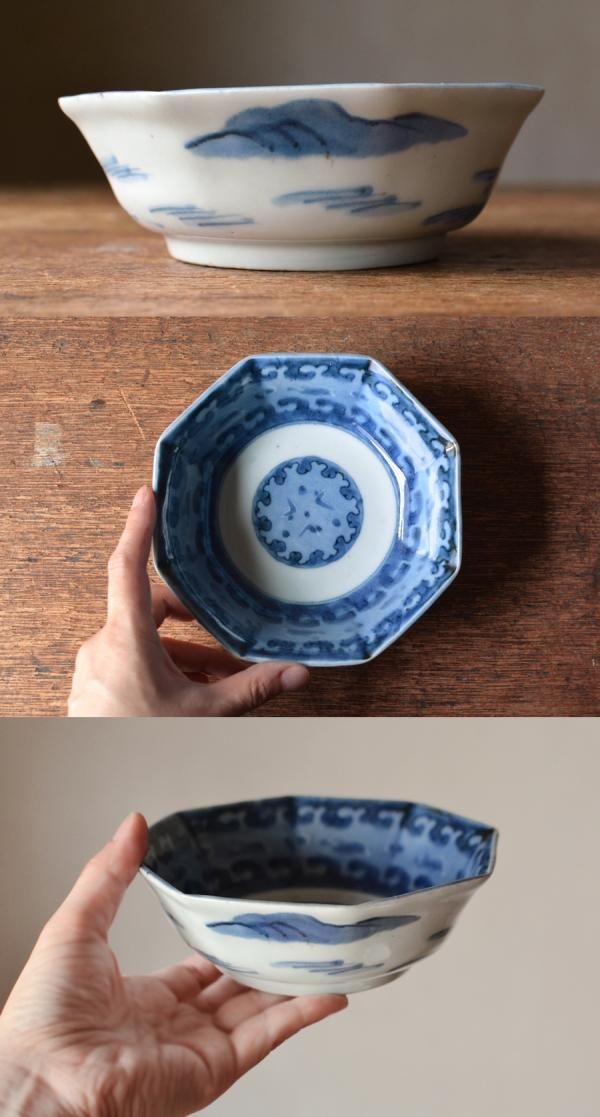 伊万里 八角なます皿 波千鳥 - ANTIQUE belle WEB SHOP