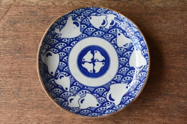 印判中皿 波千鳥【C】 - ANTIQUE belle WEB SHOP
