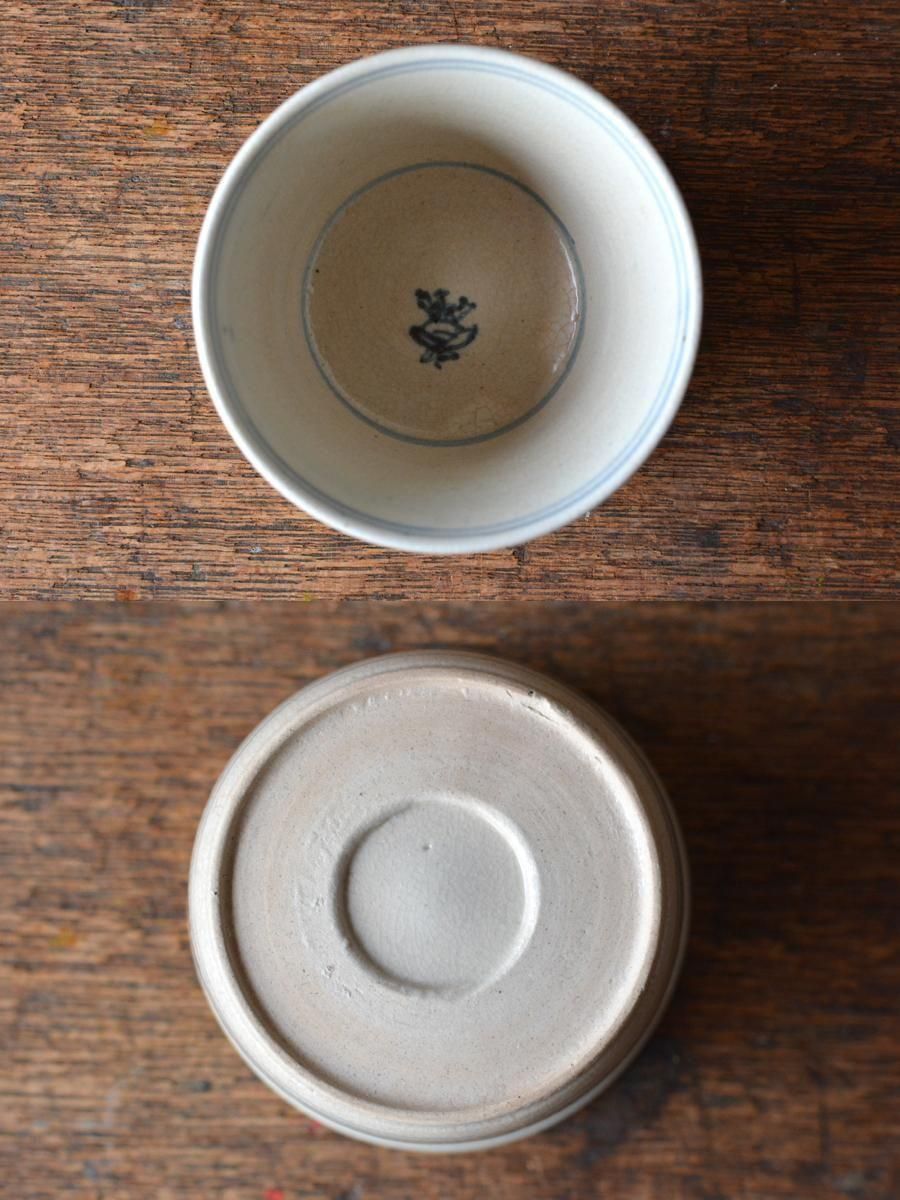 瀬戸太白 蕎麦猪口 七宝繋ぎ - ANTIQUE belle WEB SHOP