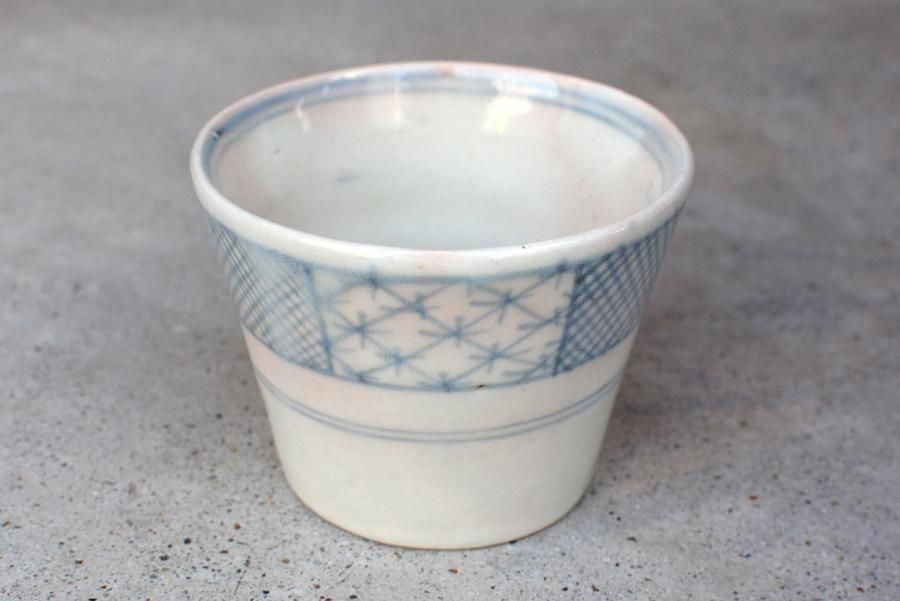 太白手 蕎麦猪口 ギャラリー安原 / 瀬戸 太白手 唐草文そば猪口