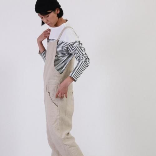 vlas blomme ブラスブラム サロペット　アイボリー Linen Viscose Canvas サロペット | ITEM | Vlas blomme