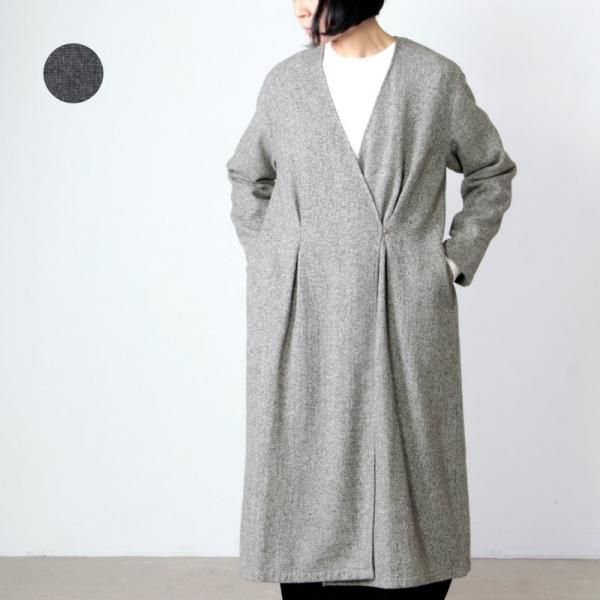evameva (エヴァムエヴァ) wool tuck robe / ウールタックローブ