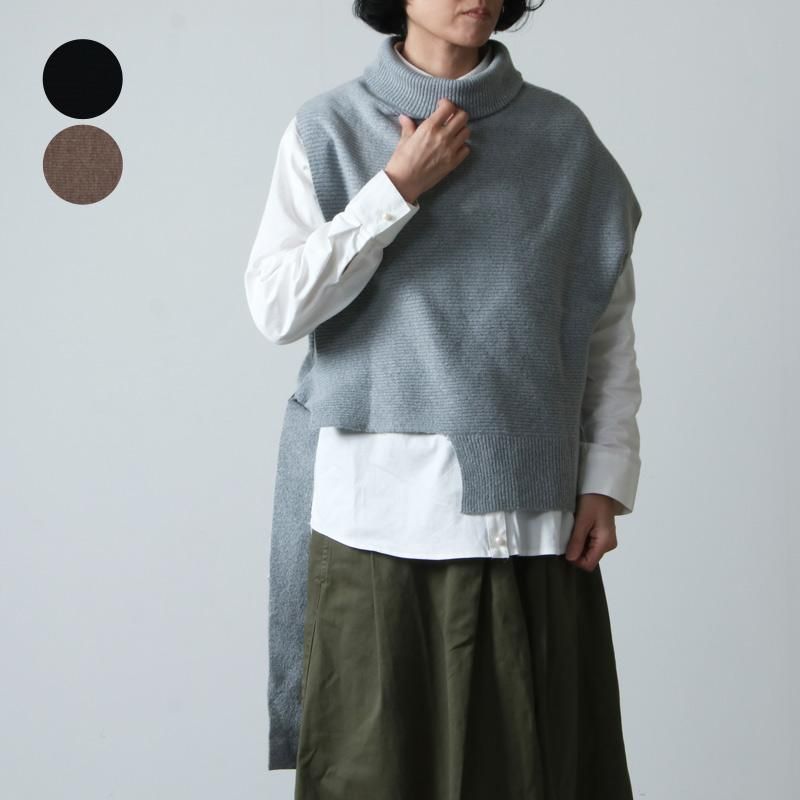 blanc basque (ブランバスク) コットンビッグシャツ×ニットベスト