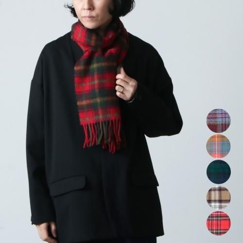ハイランドツイード ウールブランケット イギリス製 タータンチェック　赤 HIGHLAND TWEEDS｜ハイランドツイード｜ストール｜ブランケット