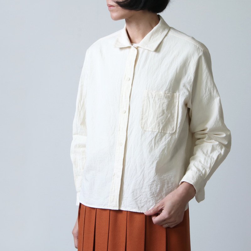 YAECA (ヤエカ) WRITE BUTTON SHIRT WIDE / ライトボタンシャツワイド