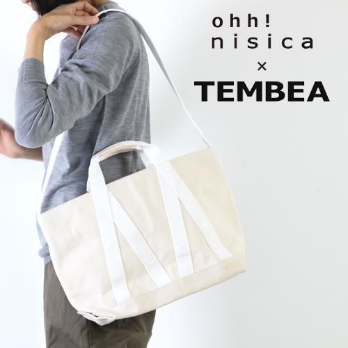 ohh!nisica× TEMBEA 2way キャンバストート　黒　ショルダー TEMBEA 2Way Tote - Natural / Black