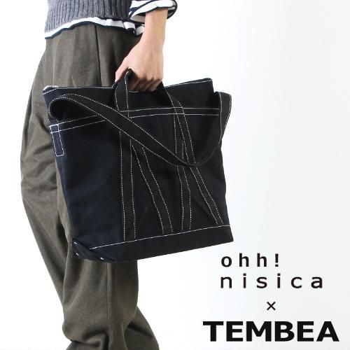 値下げ●ohh!nisica× TEMBEA● 2way キャンバストート●黒 nisica (ニシカ) TEMBEA×ohh!nisica キャンバスバッグ large