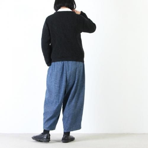 evameva (エヴァムエヴァ) wool aze stand Pullover / ウール