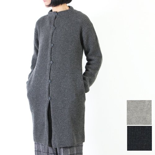 evameva (エヴァムエヴァ) wool aze coat / ウールアゼコート