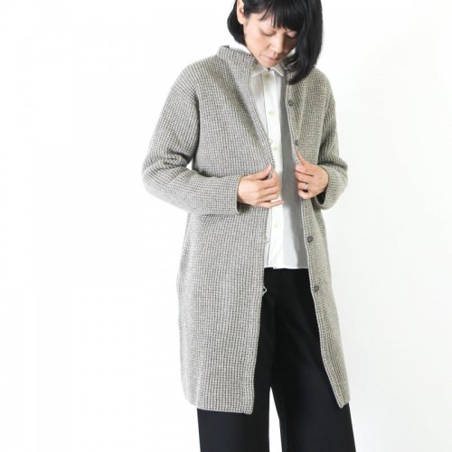 evameva (エヴァムエヴァ) wool aze coat / ウールアゼコート