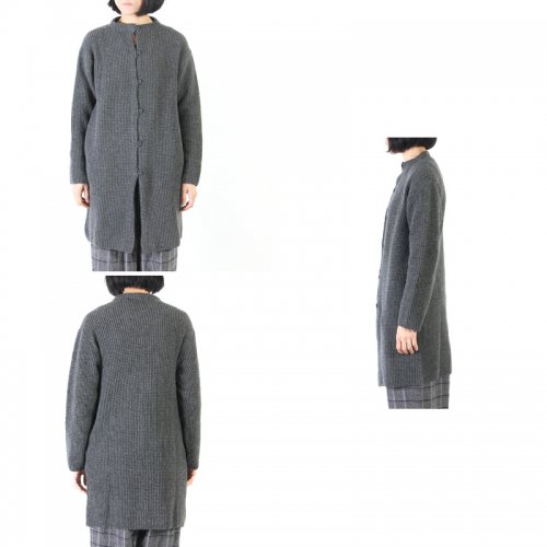 evameva (エヴァムエヴァ) wool aze coat / ウールアゼコート