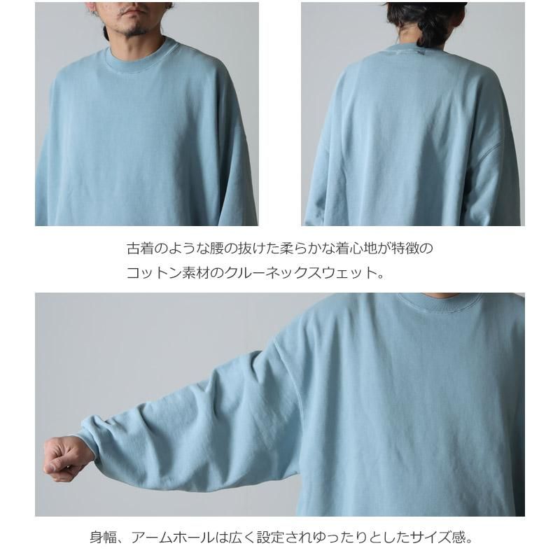 REMI RELIEF (レミレリーフ) SP加工裏毛 BIGサイズアウトドアクルー
