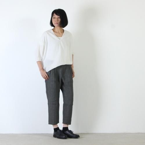 evameva (エヴァムエヴァ) cotton cropped pants / コットン